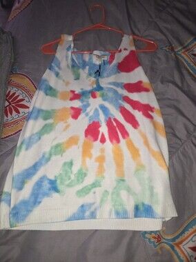 Bright Tie-Dye Tank Top — Multicolor Spiral